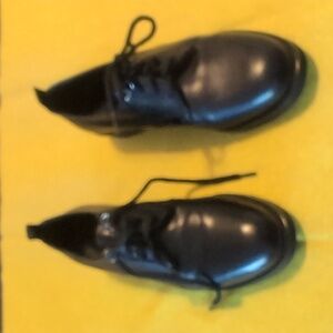 Rossi Black Leather Shoes Size 5. Made in Italy